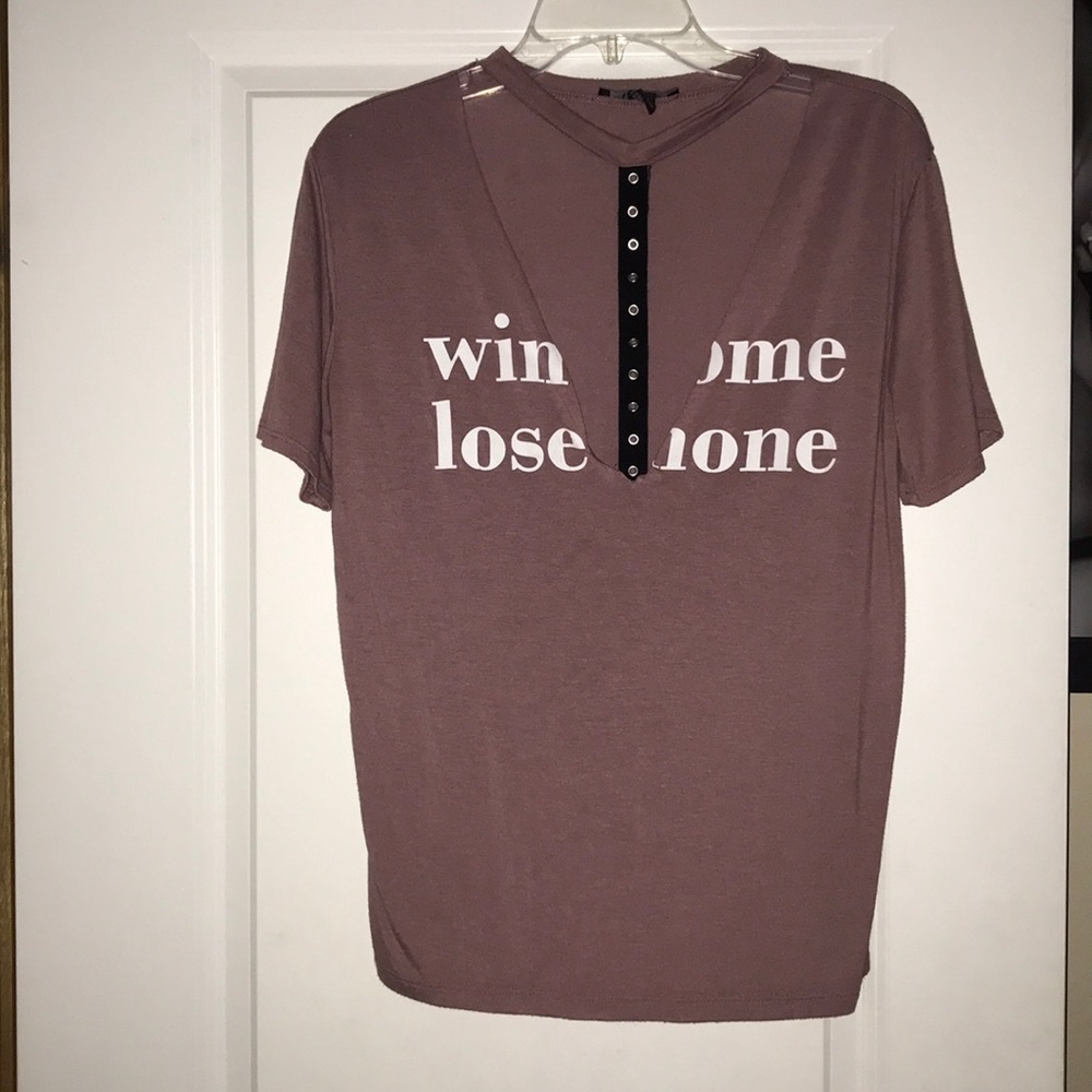 Rose colored cut out T-shirt